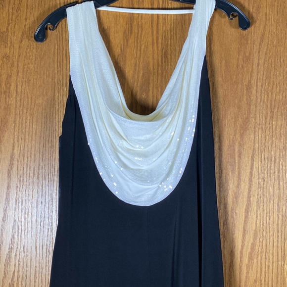 Calvin Klein Black gown white sequins. - Picture 4 of 6